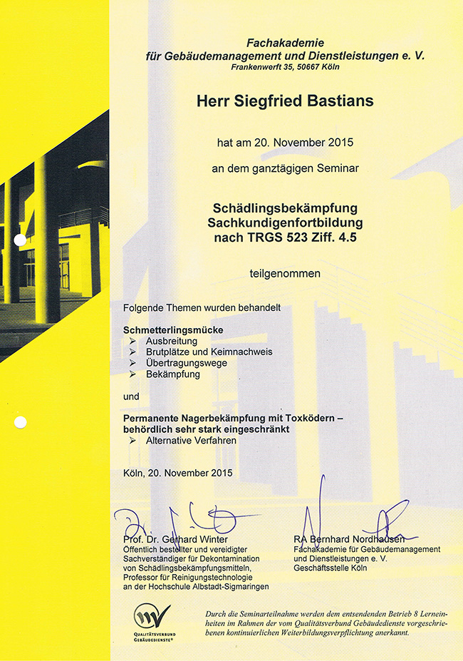 Gebauedereinigung Siegfried Bastians Zertifikate 04
